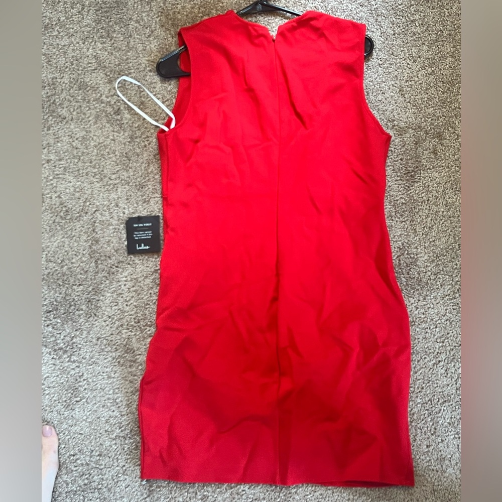 Lulu’s Cocktail Hour Red Wrap Dress— NWT- Size XL - Picture 4 of 6